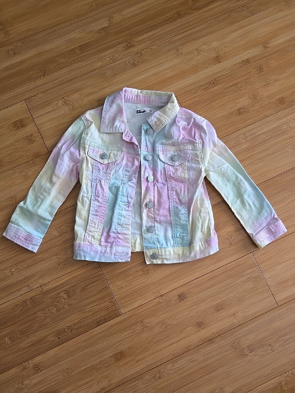 Epic Threads Pastel Rainbow Tie Dye Jean Jacket 3T